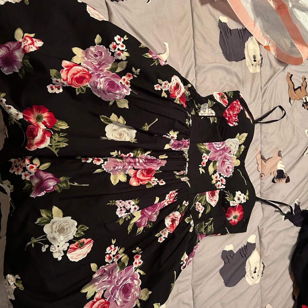 Band of Gypsies Black Floral Dress